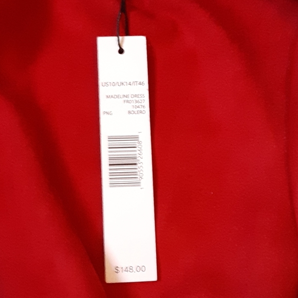 T TAHARI RED MADELINE DRESS - Picture 4 of 6